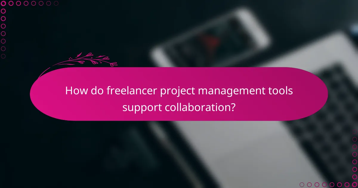 How do freelancer project management tools support collaboration?