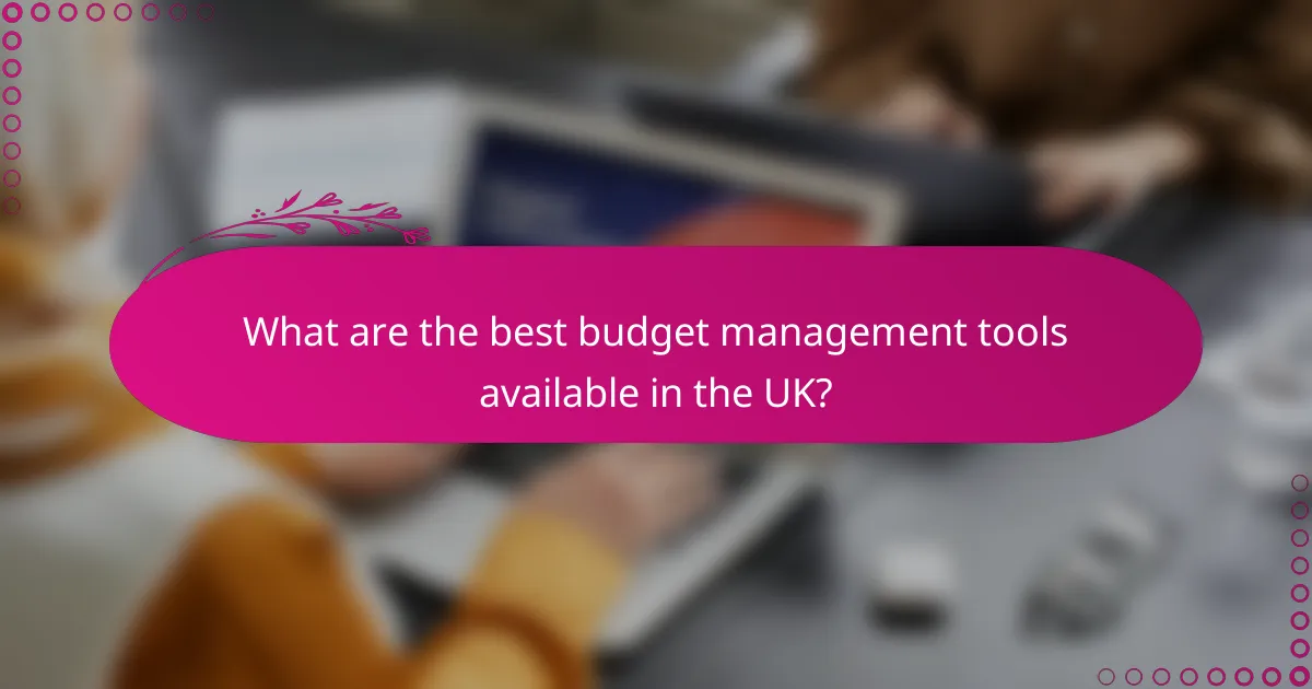 What are the best budget management tools available in the UK?