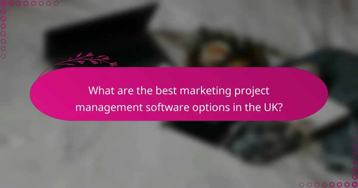 What are the best marketing project management software options in the UK?