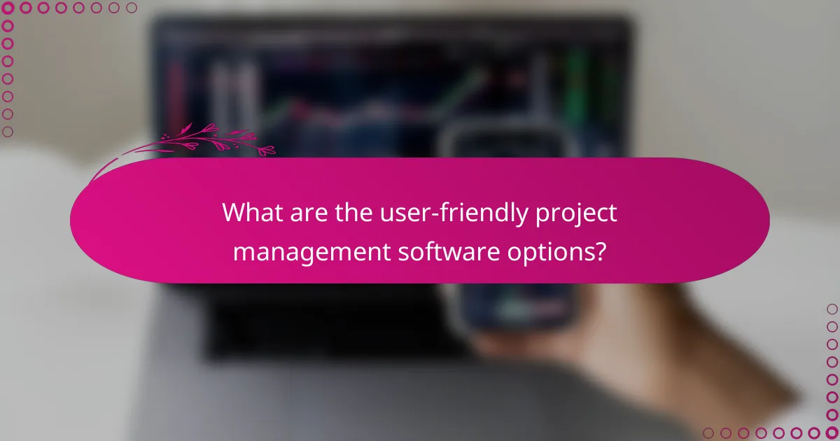 What are the user-friendly project management software options?