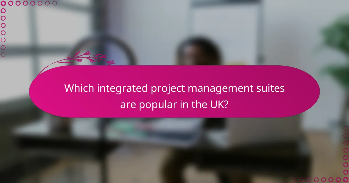 Which integrated project management suites are popular in the UK?